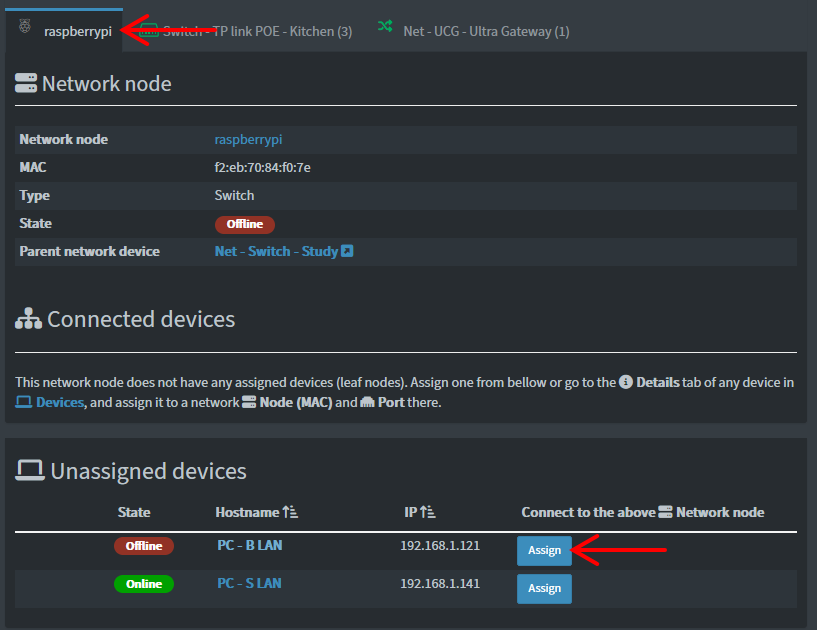 Network page