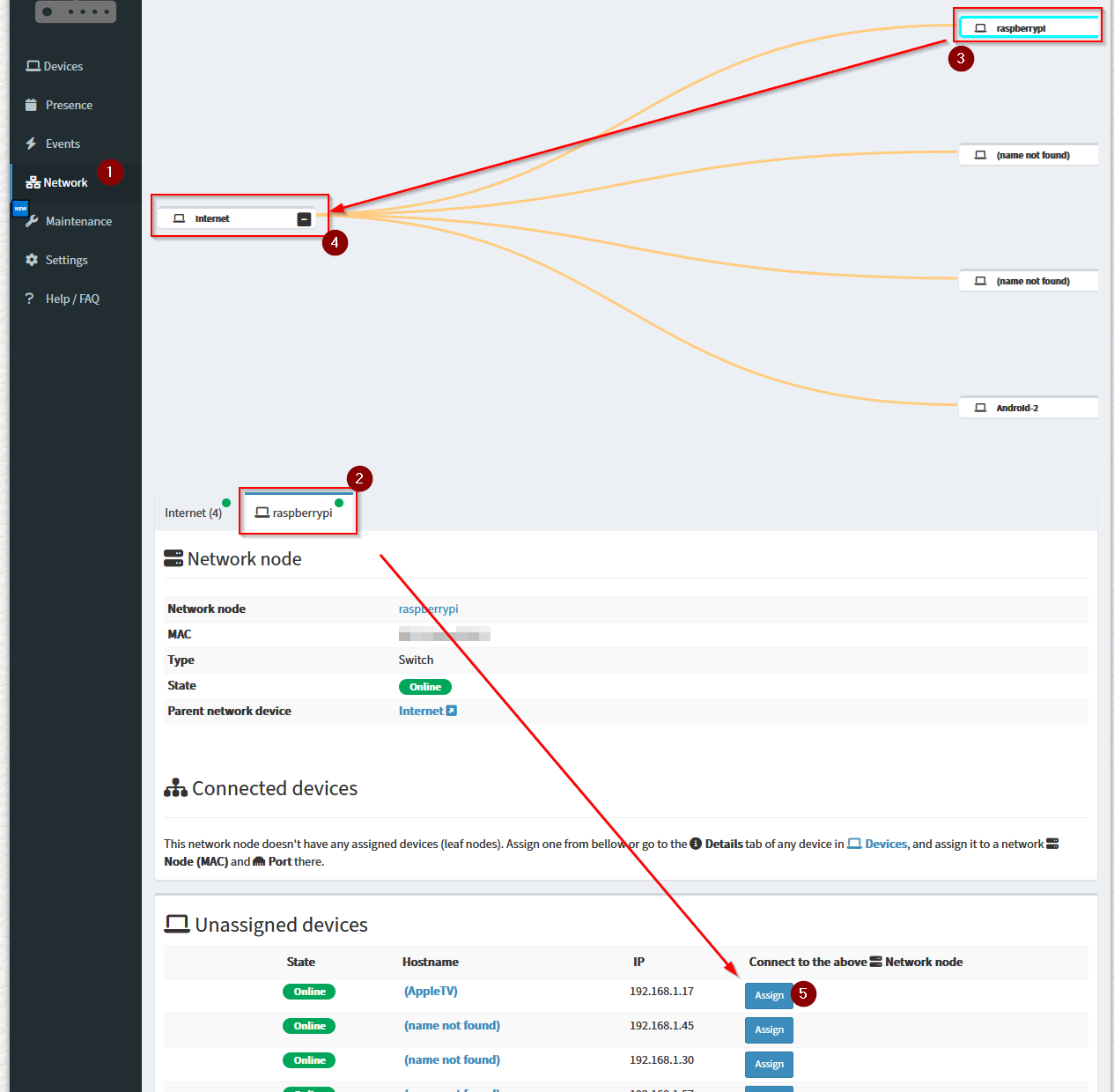 Network page