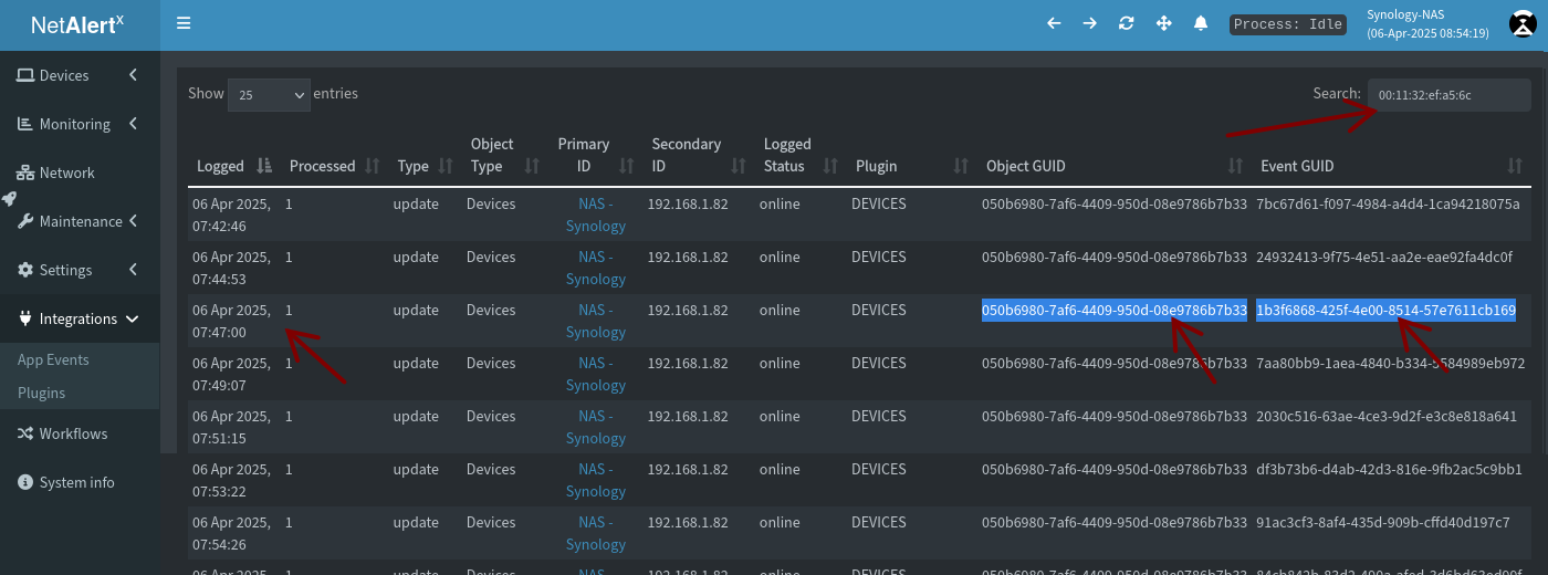 App events search
